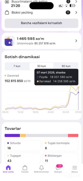 Uzum va Yandeks kursi 3 yillik Ekspertdan. Natijaga kafolat beramiz!