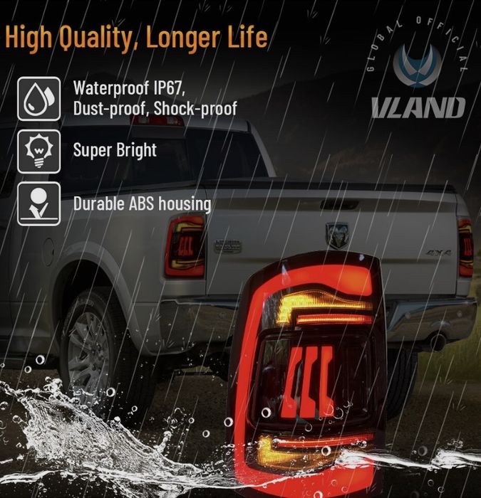Комплект стопове европейски стандарт[жълт мигач] Dodge Ram 09-18