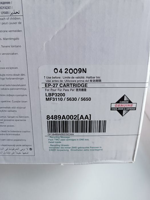 Картридж Canon EP-27 Новый