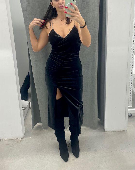 Черна Рокля Zara S Нова