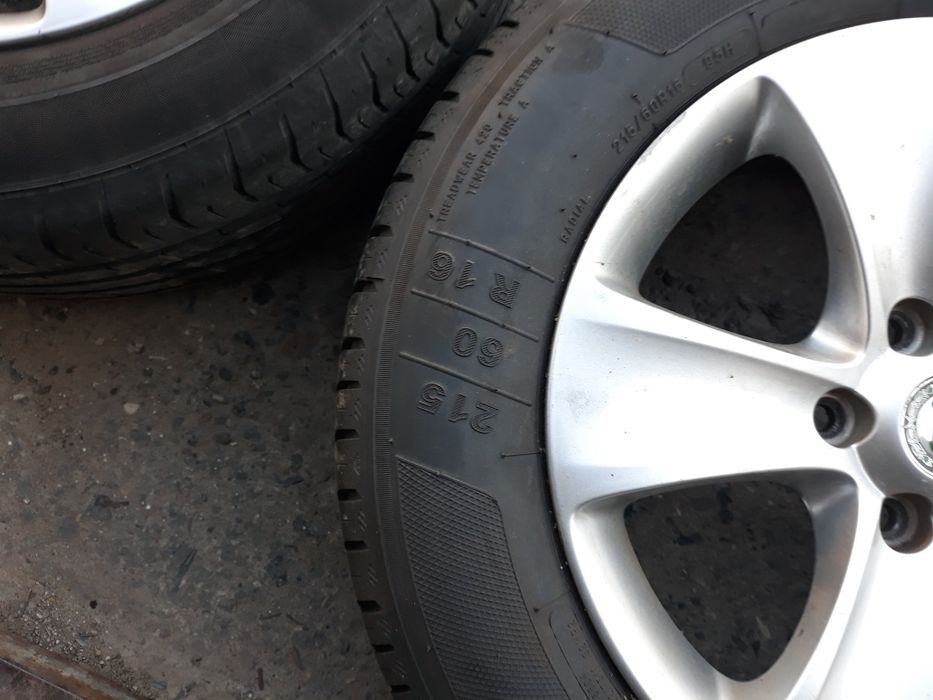 Set 4 jante aluminiu Skoda octavia cu anvelope 205 60 16 5 x 112 Octavia Golf 5.6.7 Touran