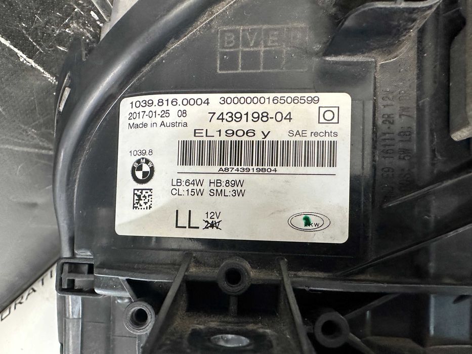 фар фарове десен BMW 5 G30 G31 USA far farove за БМВ 5 Г30 Г31 САЩ Adaptive LED BMW M5 F90 F91