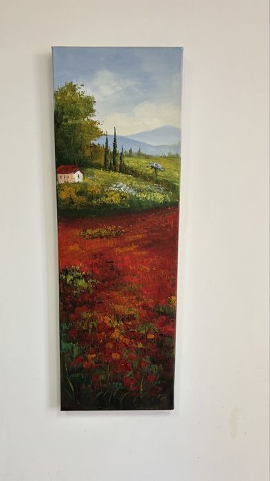 Оригинална маслена картина върху платно 30×90 см