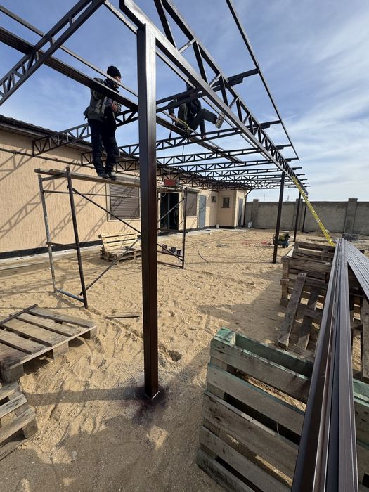 навес ворота лестницы заборы  оградки сварка сварщик