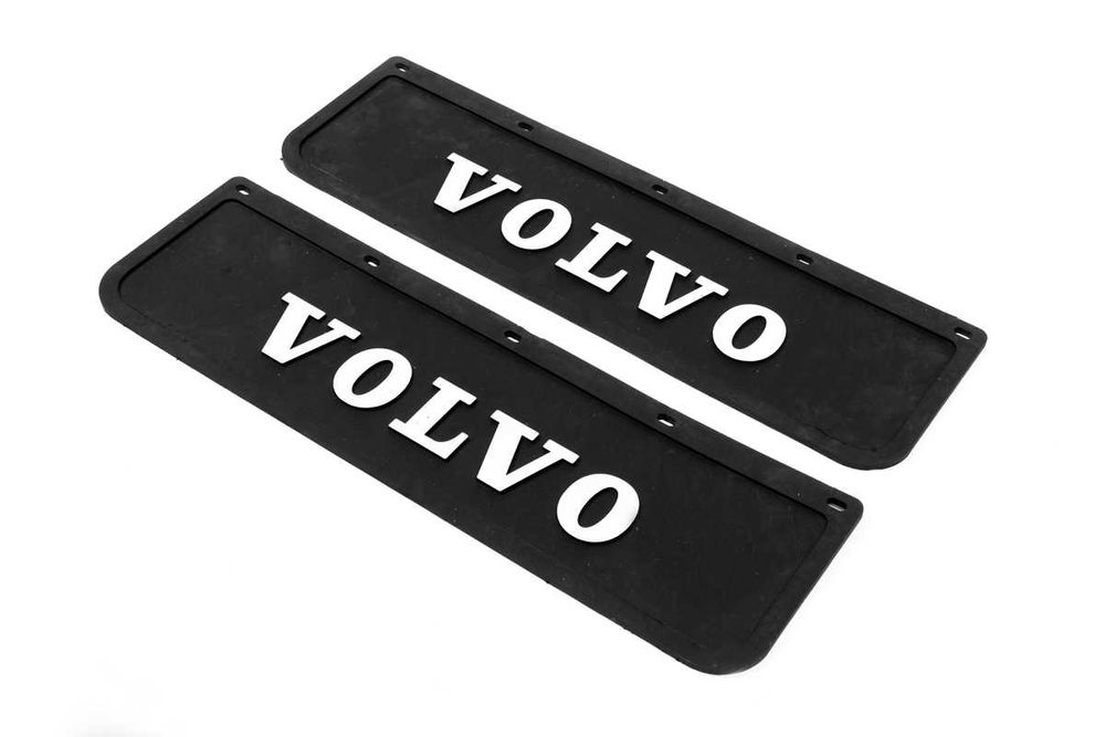 Релефни Черни Гумени Калобрани за Volvo / Волво 60x18 см к-т