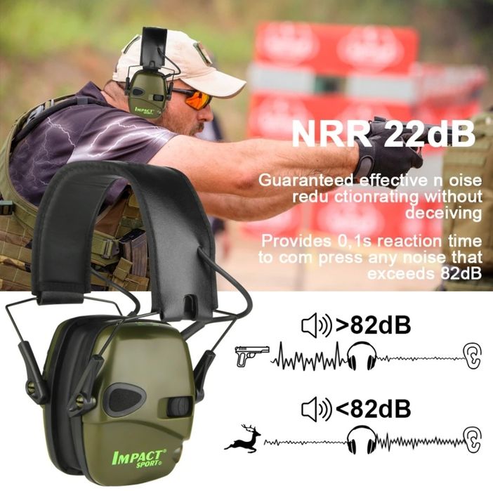 Casti tactice antifon (active) IMPACT reducere zgomot