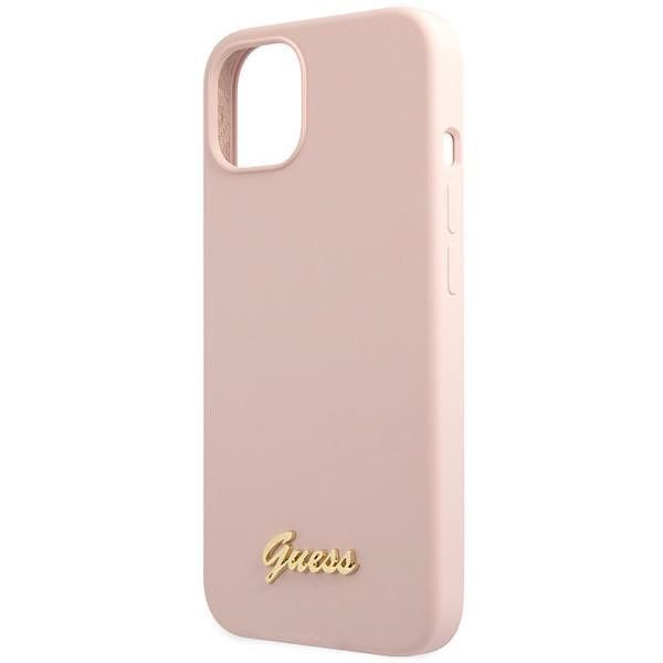 Guess guhcp13mlslmglp iphone 13 / 14 /15 6.1" light pink hardcase sili