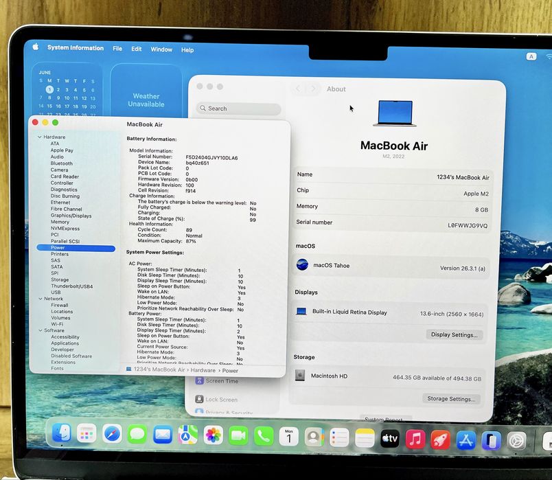 (8/512GB) MacBook Air M2 Silver - Yangi noutbuk ( Макбук - Ноутбук )