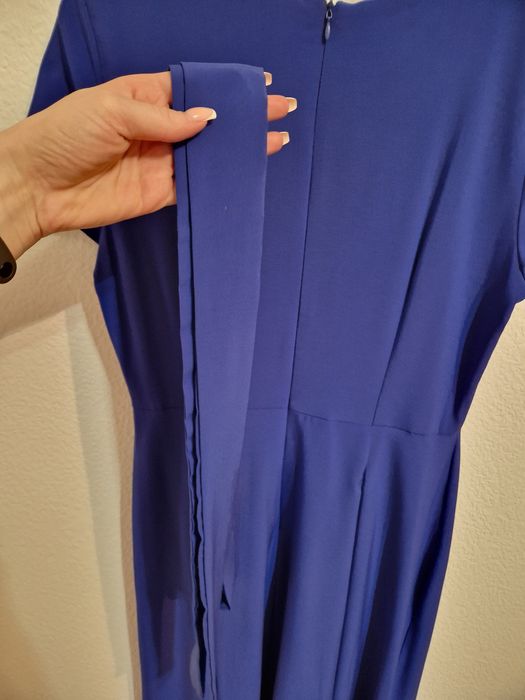 Вечернее синее женское платье