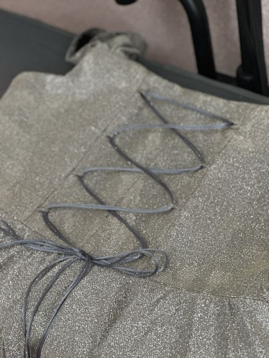 Вечернее платье серебро