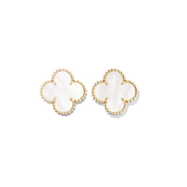 Van Cleef обеци с 18к позлата и сертификат / всички видове
