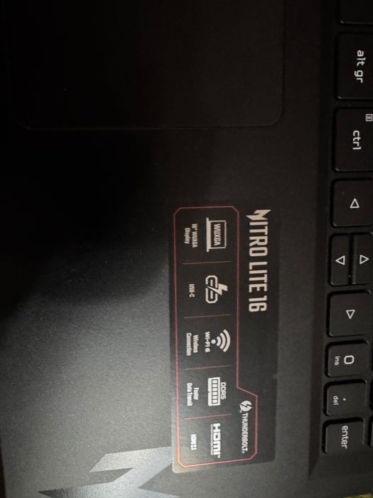 Геймърски лаптопа Acer nitro lite 16
