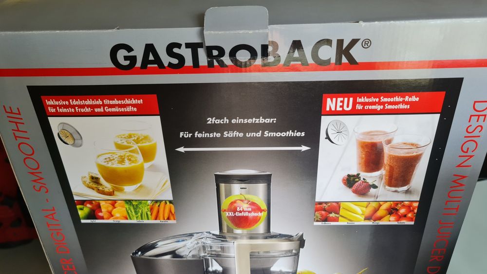 GASTROBACK Design Multi Juicer storcator fructe plus Smoothies 40138