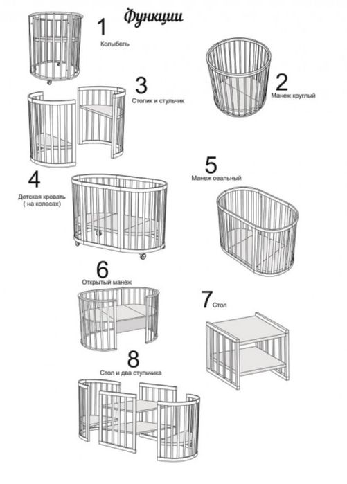 Кровать детская, трансформер