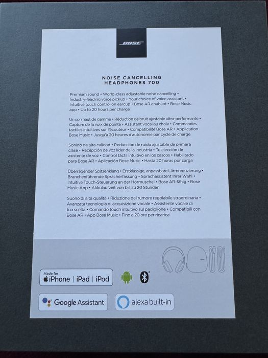 Слушалки Bose 700, Wireless, Noise cancelling