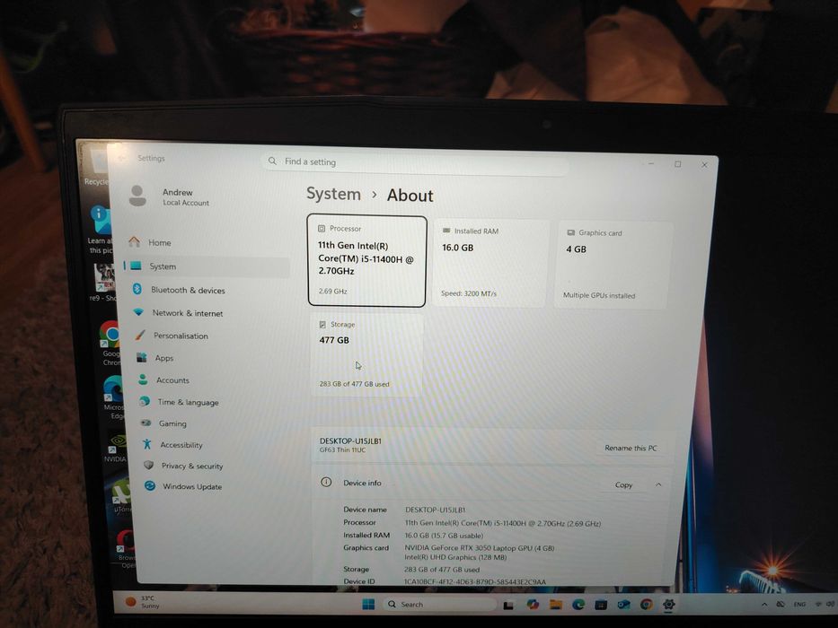 Laptop gaming MSI