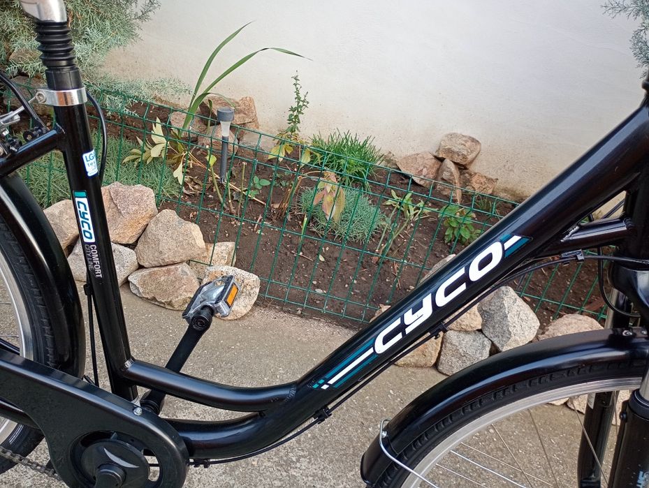 Bicicletă damă CYCO,cu 7 vit Nexus,frână picior,negru !!