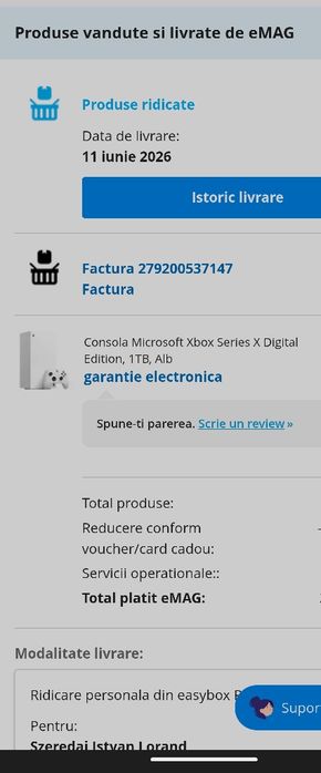 Xbox series x + controller nefolosit garantie aproape 2 ani emag ideal pentru GTA 6