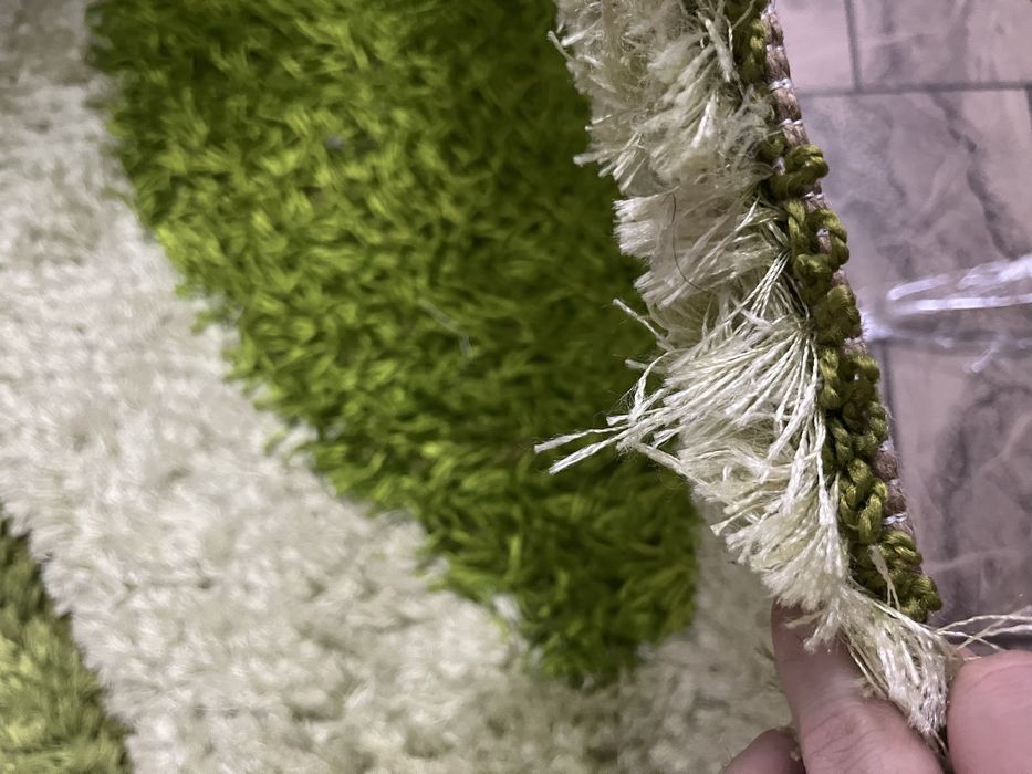 Ковёр Зелёный с высоким ворсом