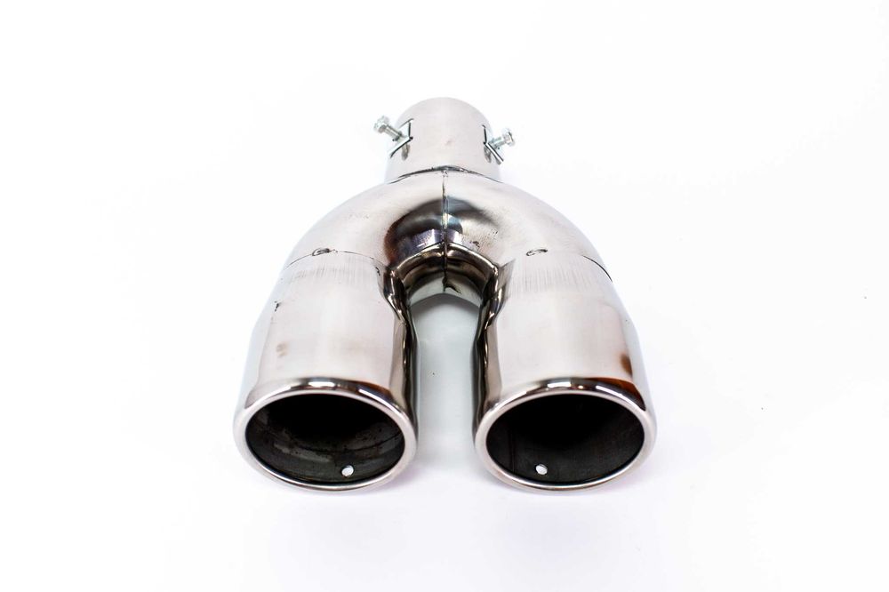 Накрайник за ауспух, двоен, неръждаема стомана