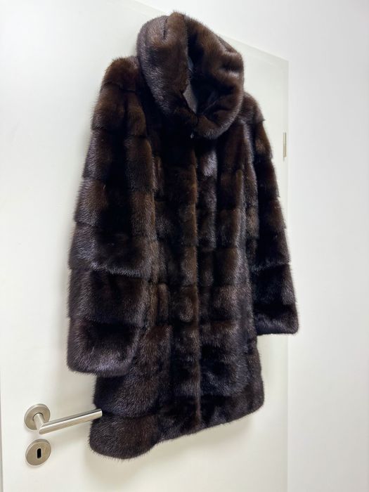 blana de nurca naturala maro