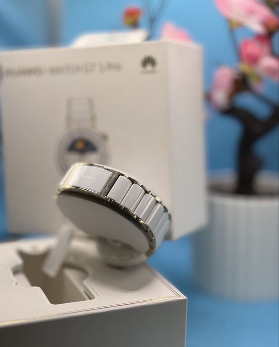 НОВ!!! Смарт часовник Huawei Watch GT 5 Pro, 42mm, White Ceramic