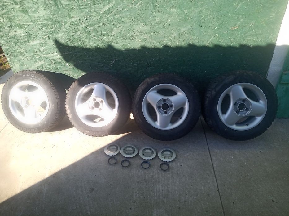 Jante aluminiu 14 inch cu tot cu cauciucuri