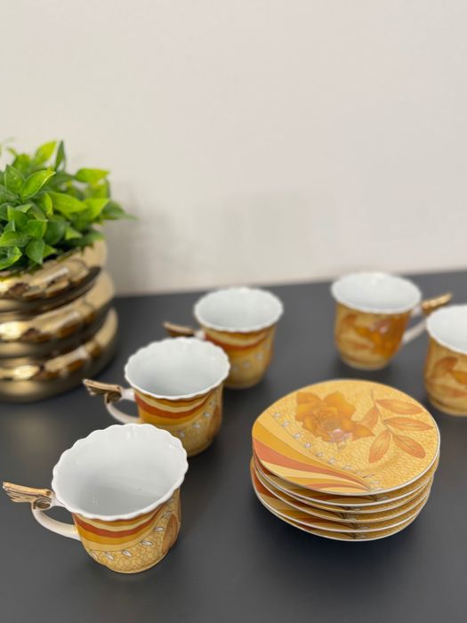 Set 6 cesti si farfurii cafea