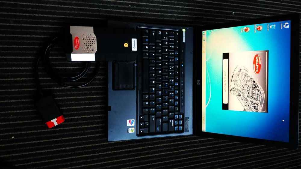 Kit diagnoza auto delfi multimarca turisme+camioane + Laptop full instalat limba romana, diagnoza, programari, activari functii, service auto