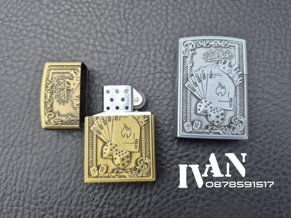 Газови метални релефни запалки CASINO