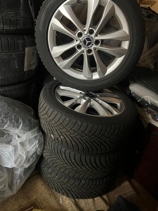 4 jante MERCEDES cu anvelope de iarna 2023-225/50 R17