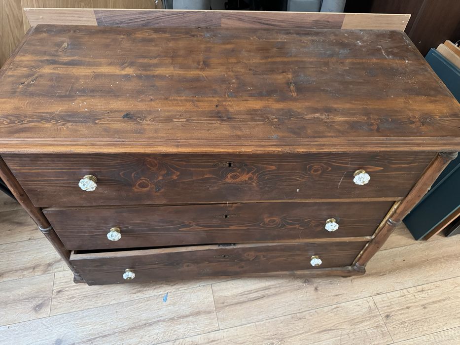 Dulap lemn masiv vitange cu 3 sertare Ocazie!