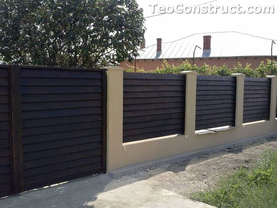 Garduri din panou stil jaluzele, sipca metalica, tabla si alte modele