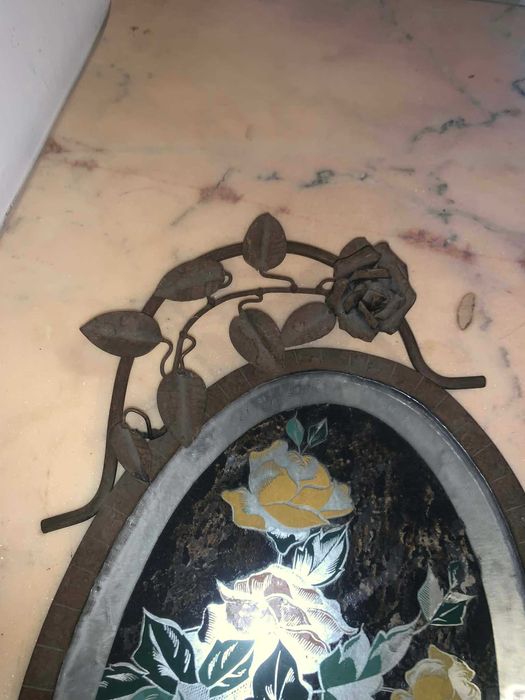 Platou decorativ din fier forjat vintage