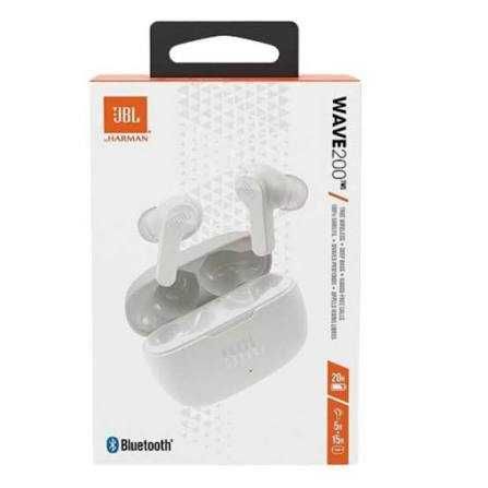 Аудио слушалки In Ear JBL Wave 200TWS, True Wireless, Bluetooth, Deep Bass, IPX2, Touch Control, Бял