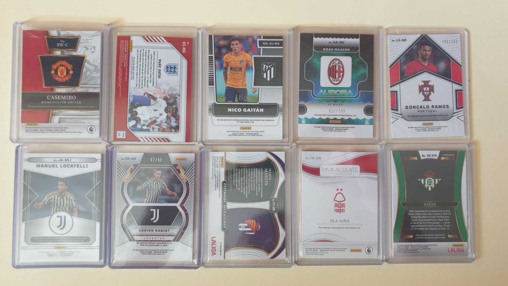 Карти с автографи и екипи на Topps & Panini (Autograph & Relic Cards)