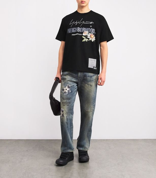 Yohji Yamamoto x Neighborhood мъжка тениска черна НОВА