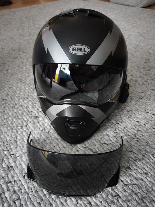 Cască moto modulară Bell broozer arc negru mat/gri XL.