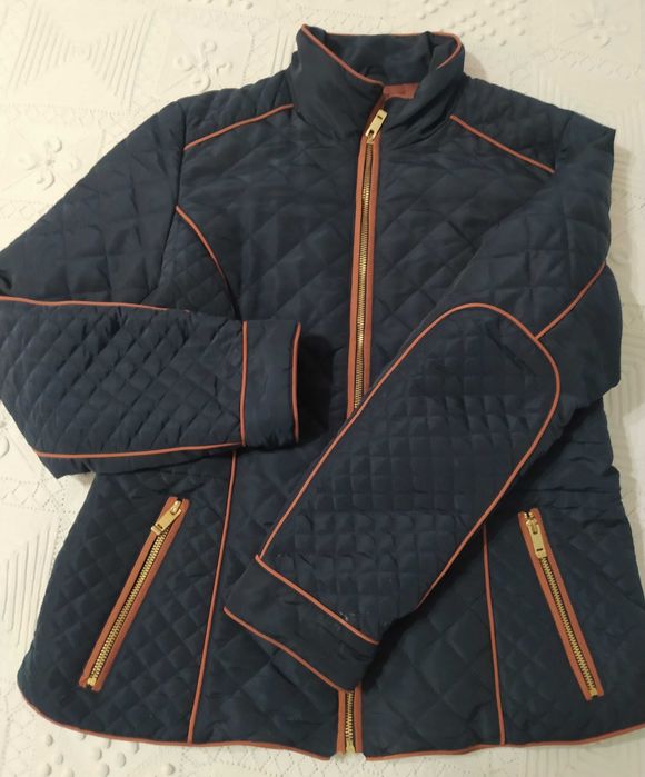 H&M Синьо дамско яке № 44 – вталено, до ханша - L