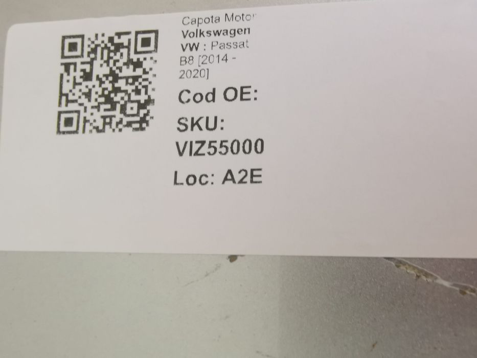 Моторен капак Фолксваген / Volkswagen Passat B8 Оригинален, в добро съ