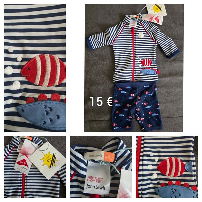 Бебешки бански John Lewis 3-6 м