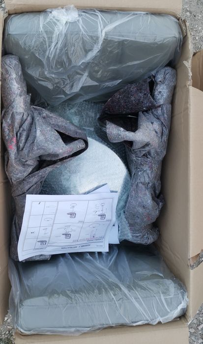 Бар столове, 2 броя, сиви/бели еко кожа, хромирани крака