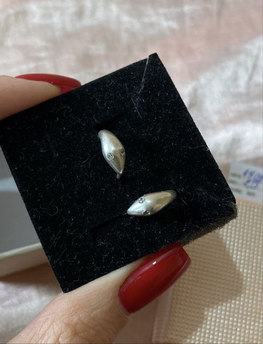 Серебряные сережки, змейки