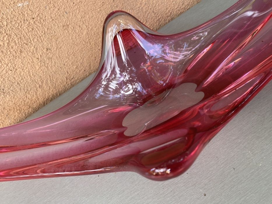 Италианска фруктиера от венецианско стъкло