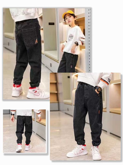 Утепленные джинсы для мальчиков, детские брюки в корейском стиле