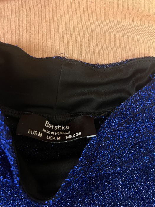 Top sexy albastru cu sclipici