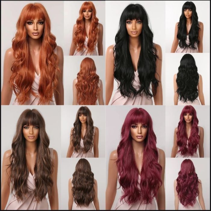 Peruci lungi 80 cm, diverse culori, NOI, peruca ondulata