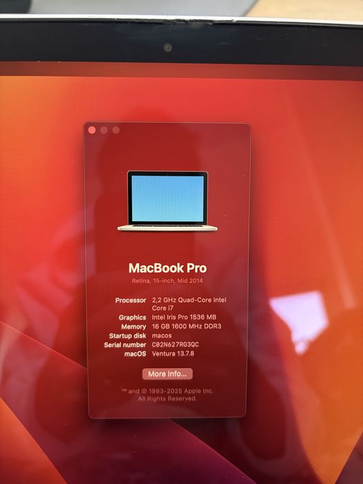 MacBook Pro 15 2014 I7