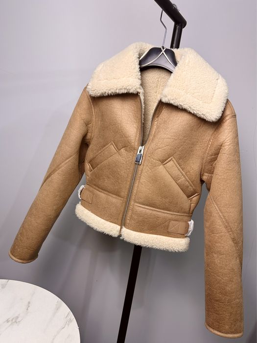 MANGO УНИКАЛНО дамско палто / яке  с каракул