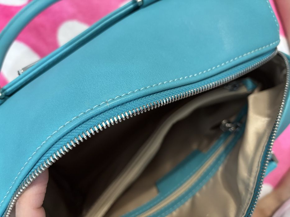 Сумка бирюза на молнии